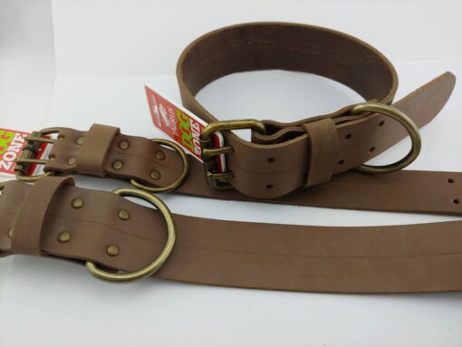 big buffed leather dog collar