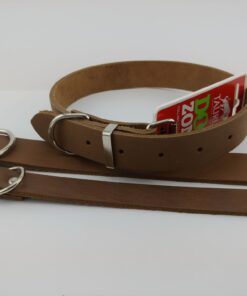 Buffed leather dog collar